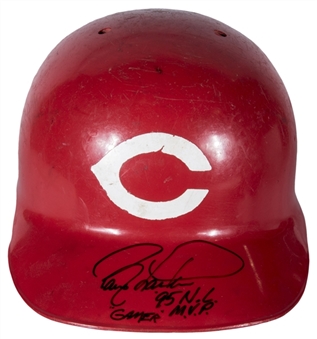 1985-86 Barry Larkin Game Used and Signed Cincinnati Reds Batting Helmet (PSA/DNA & JT Sports)